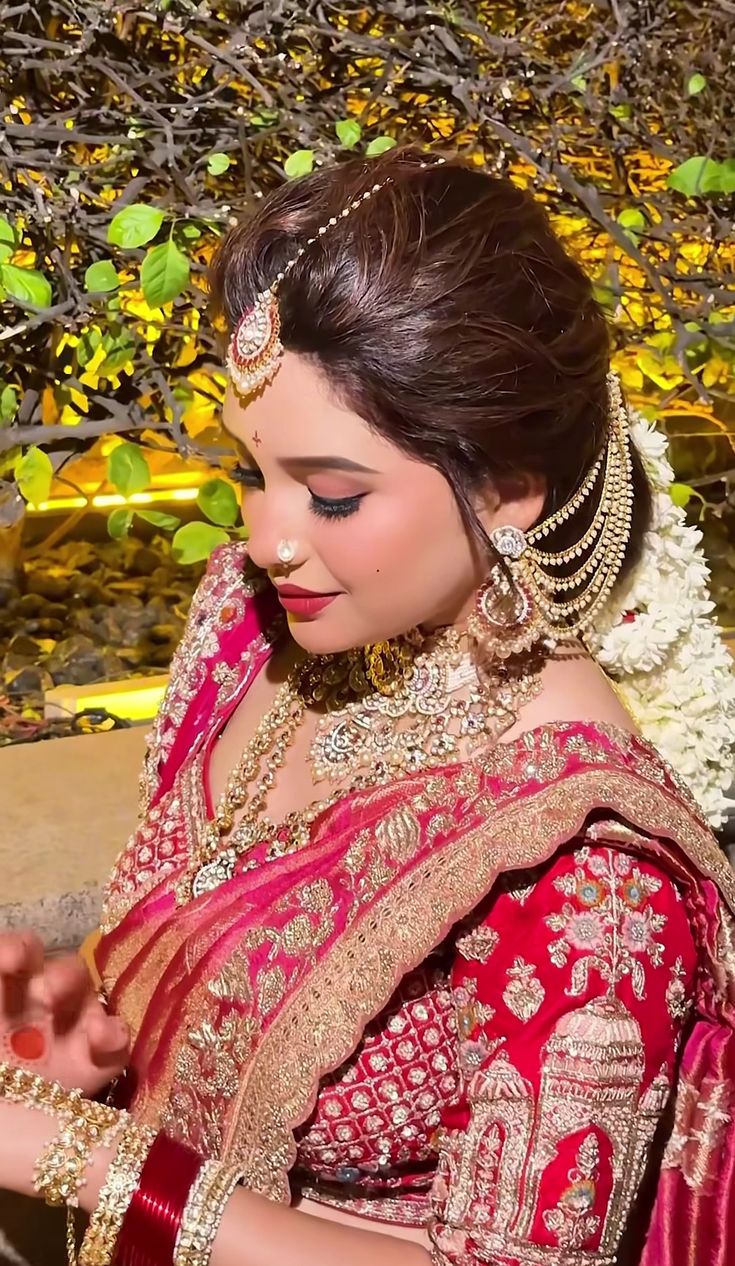 Bridal portrait with soft glam makeup